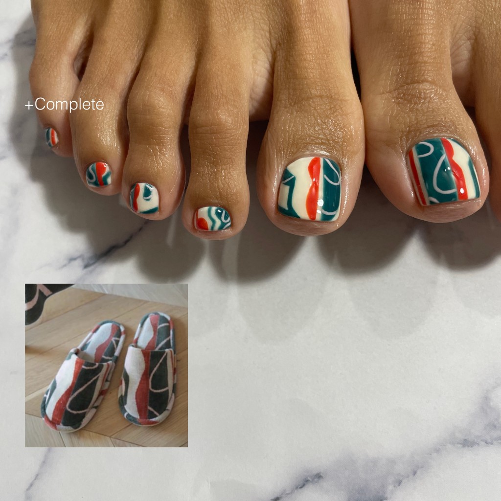 ネイルアートコースの施術例