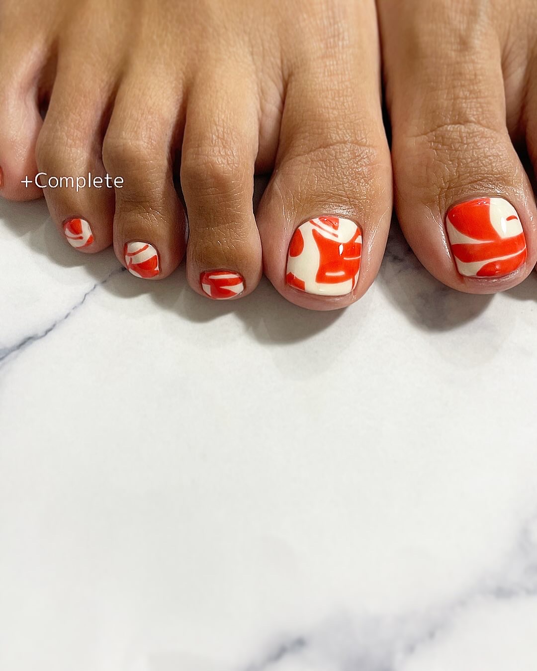 フットアートネイルコースの施術例