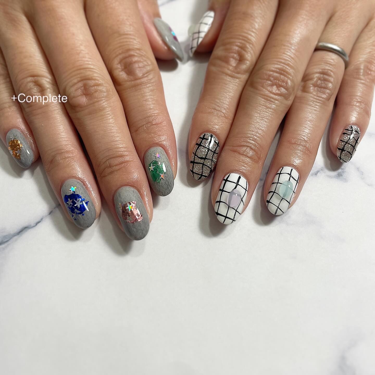 ネイルアートデザインコースの施術例